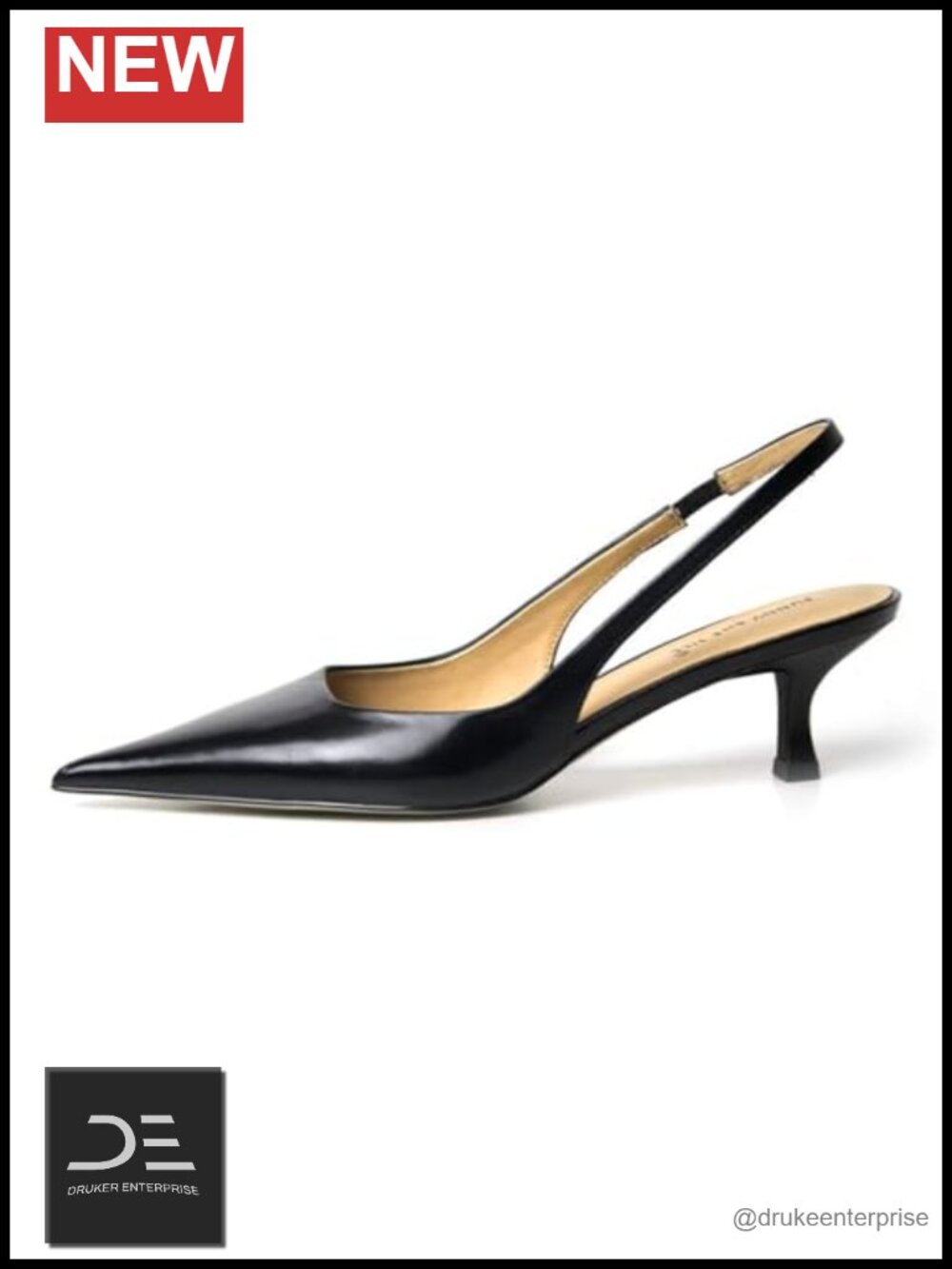 Women's Kitten Heel Slingback Sandals Pointed Toe Stiletto Comfort Dress Party